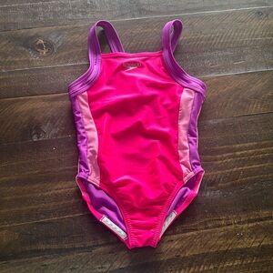 Speedo Kids Swim One Piece - Pink and Purple size xs